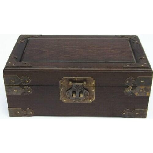 Wings of wood jewelry box * * Rosewood jewelry box plain mirror mahogany fastener cartridge collection box storage box