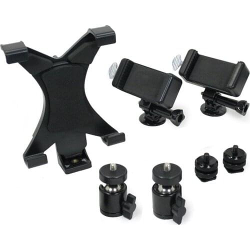 Tablet Mount w/ 2x Ball Heads, 2x Hot Shoe, 2x Tripod Adapters, 2x Screw Adapter