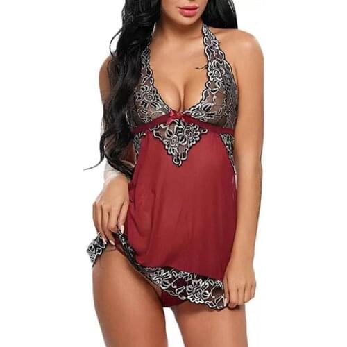 Lace Patchwork Nightgown Women Casual Soft Sleepwear Dress Deep V Neck Sleeveless Slip Nightdress Female Nighties Nightwear