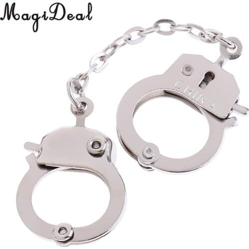 MagiDeal Metal 1:6 Metal Handcuffs Model for 12 Inch Action Figure Doll Toys Soldier Model Toy Body DIY Accessories