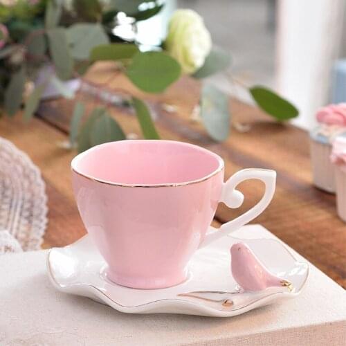 Cartoons Ceramics Cup Saucer Creative Modern Manual Bone China Coffee Cup Reuseable Eco Friendly tazas Drinking accessories EK50