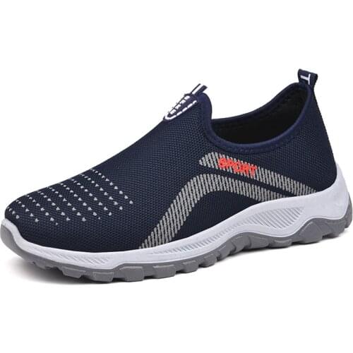 Walking Shoes Men Antiskid Outdoor Sneakers Summer Mesh Walk Shoes Male Slip On Breathable Sandals for Trekking Trip Vacation