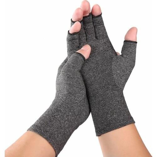 Outdoor Half Finger Cotton Gloves Indoor Sports Breathable Health Hand Pain Rehabilitation Training Arthritis Pressure Gloves