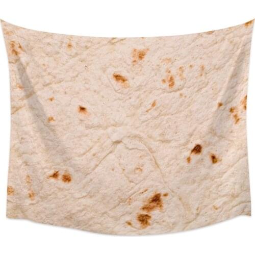 Tortilla Wall Tapestry Cover Beach Towel Throw Blanket Picnic Yoga Tortilla Mat Blanket Home Decoration
