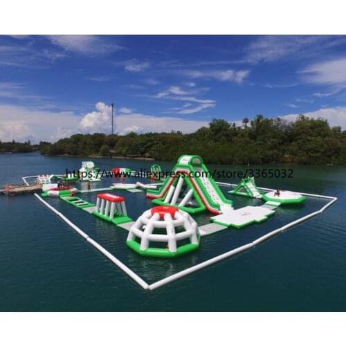 New Inflatable Floating Obstacle / Inflatable Floating Water Park Games For Adults With CE Certificate