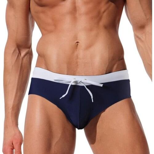 SD337 Solid swimwear men swimsuit sunga sexy swimming trunks hot men swim briefs beach board shorts mayo sungas de praia homens