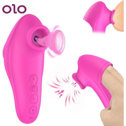 OLO Oral Sucking Vibrator Finger Vibrator Sex Nipple Sucker Adult Sex Toys for Women Clit Stimulation G-spot Vagina Massage