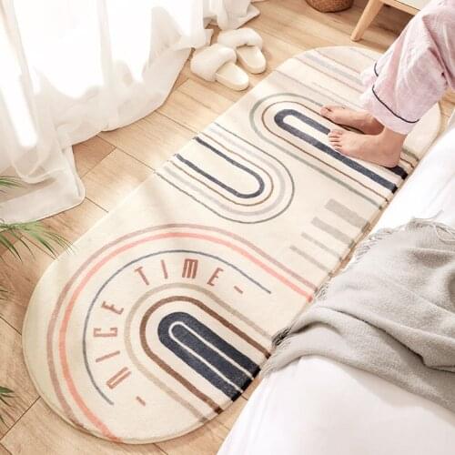 Bubble Kiss 2020 Nordic Simple Lamb Wool Carpet Long Area Carpets For Bedsroom Soft And Thicken Warm Home Bedside Floor Carpet