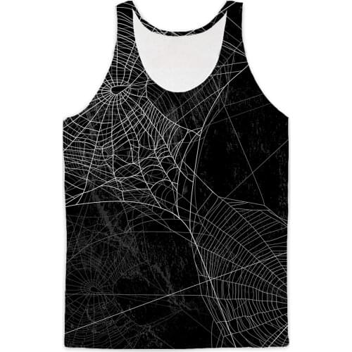 REAL American SIZE Spiderweb 3D Sublimation Print Tank top - plus size 4XL 5xl 6XL