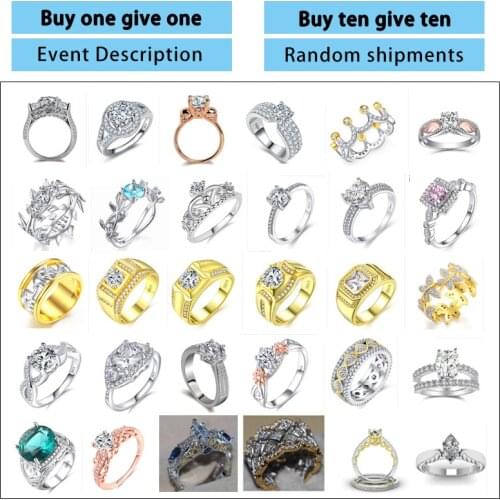 Luxury Jewelry Stone Zircon Cz 925 silver Yellow Gold Filled Engagement Wedding Band Ring For Women Gift