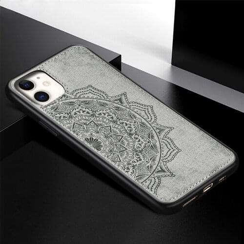 Luxury Flower Case For Apple iPhone 7 8 6 6s Plus X XS XR MAX 11 Pro 12 Mini SE 2020 Gray Silicone Back Phone Cover Black Blue