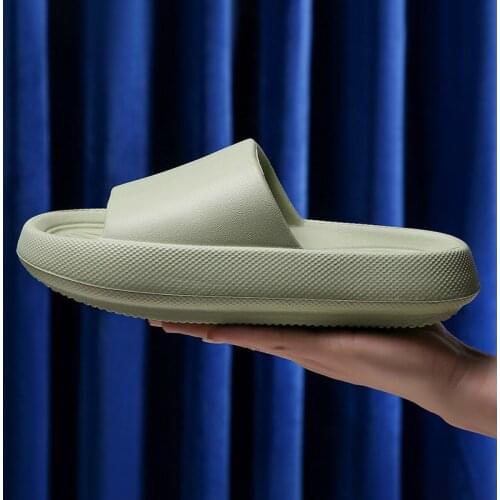New Platform Slippers Women Summer 2021 EVA Sandy beach lovers Soft Light Indoor Bathroom Bathing Sandals Anti-slip Shoes Men