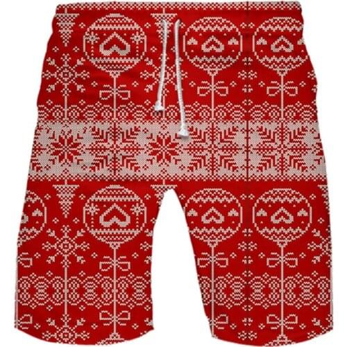 Christmas Role play 3D Hip Hop Shorts Trunks Summer New Quick Dry Beach Shorts Men Hip Hop Short Pants Beach Wear