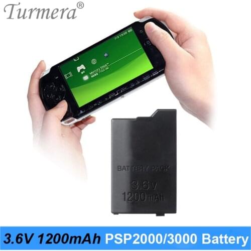 Turmera 1200mAh 3.6V Lithium Li-ion Rechargeable Battery Pack Replacement for PSP-2000 PSP-3000 in Series of 3001 3004 3008 2004
