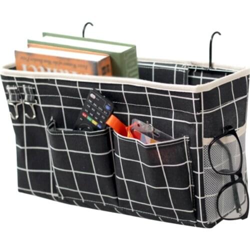 Storage Bag Basket Bunk Fabric Home Dormitory For TV Remote Control Organizer Decor With Hook High Quality Bed Holder Pockets