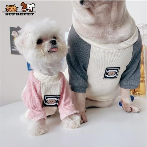 SUPREPET Designer Dog Clothes for Small Dogs Spring Puppy Costumes Cotton Dog Outfit French Bulldog Clothing Luxury Pets Clothes
