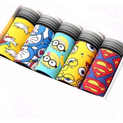Funny Underpants Man Boxer Brand Boxershorts Men Cute Cartoon Cotton Mens Underwear Boxers Breathable Panties For Boys lots