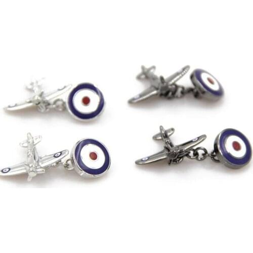NEWEST Chain Cufflinks Aircraft Chain Cuff Links Classic Air Plane Fighter Cufflinks Cuff Buttons Mens Fashion Jewelry 10pairs