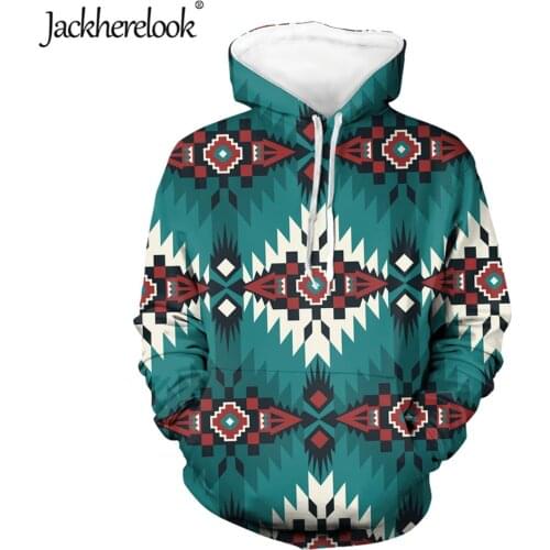 Jackherelook Native Southwest American Indian Pattern Oversize Sweatshirts for Womens Loose Long Sleeve Pullovers Hoodies Mujer