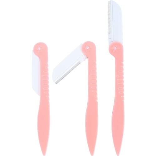 1 Set New Safety Folding Eyebrow Shaving Knife Scraper Blade Anti-scratch Set Eyebrow Trimmer Eyebrow Scraper Scratch Resistant