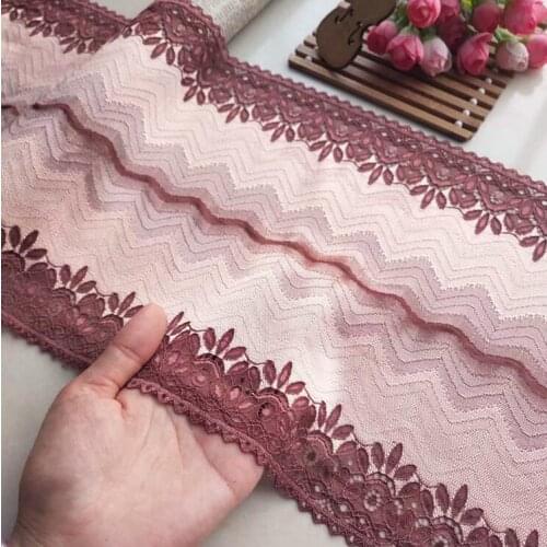 1 Meter High Quality Elastic Lace Ribbon DIY Lace Trim Fabric Embroidered Lace Trimmings for Crafts Sewing Material Garment