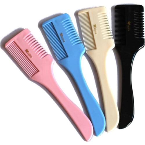 1 Pcs hair cutting combs razor comb with blade comb with a hair clipper Pro Hair razor Cutting Thinning styling tool hair brush