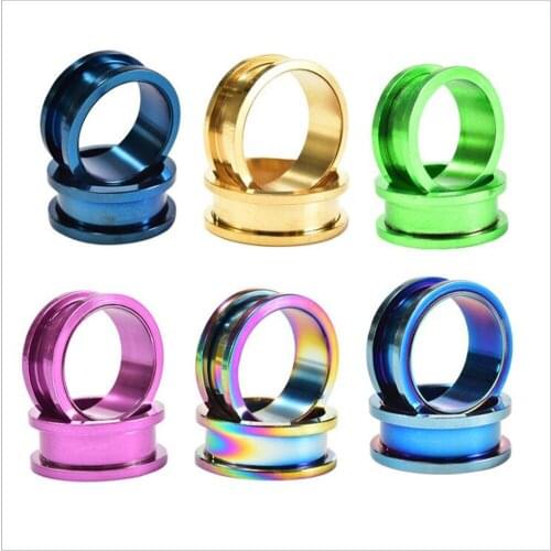1Piece Stainless Steel Ear Plug Tunnel Pirecing Men Womens Ear Plugs Expanders Body Jewlery Stud Earring Gauges Stretchers