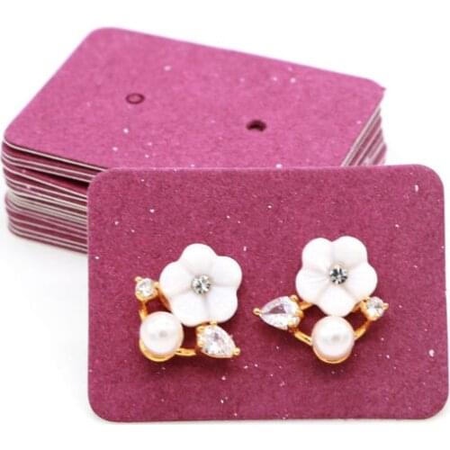 1000pcs Hang Card Shining Paper Marking Garment Price Label Tag 100Pcs/set Jewelry Display Card Earring Hanging Holder 3.5x2.5cm