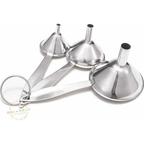 3PCS/SET Small Mouth Funnels Bar Wine Flask Funnel Mini Stainless Steel for Filling Hip Flask Narrow-Mouth Bottles