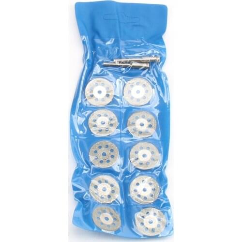 10pcs/set 30mm Mini Diamond Saw Blade Cutting Discs with 2X Connecting Shank for Dremel Drill Fit Rotary Tool Hot Sale LUBAN