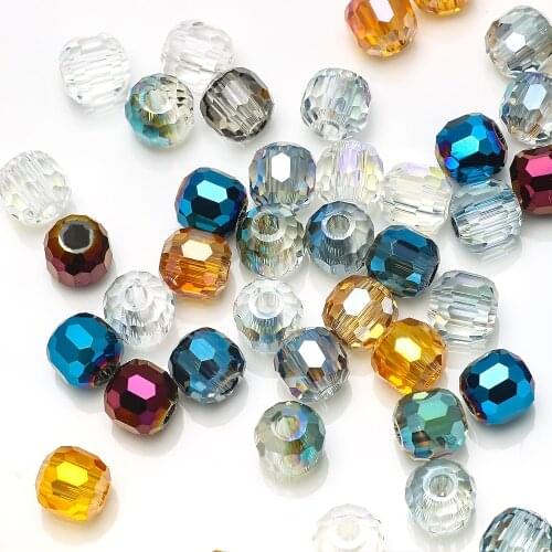 Large Hole Bead 10/12MM Crystal Glass Round Shape Natural Stone Beaded Jewelry Accessories To Make Bracelets Necklace Needlework