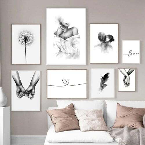 Black And White Wall Art Canvas Painting Modern Wall Pictures Scandinavian Poster Design Posters And Prints Living Room Decor