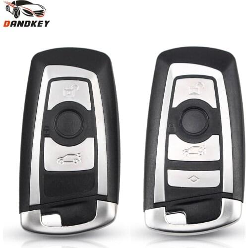 Dandkey 10pcs Replacement 3/4 Button Smart Car Remote Key Shell For BMW 1 3 5 7 F Series CAS4 System Vehichle Key Case Fob Cover
