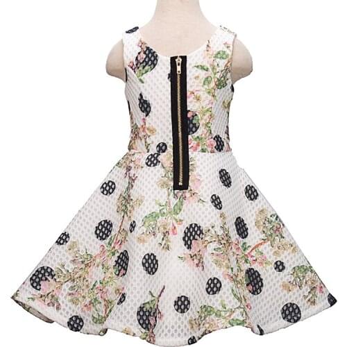 Yatheen Big Girls 7T-14T Casual Dress Big Mesh Elastically Polyester Printed Floral Dresses Kids Dress For Girls