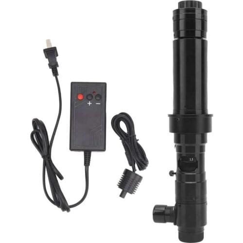 KP-Z6145 400X Monocular Coaxial Optical Microscope Lens Continuous Zoom US AC100-240V Industrial Microscope Lens Accessory