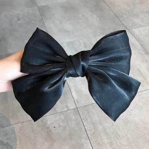 Ribbon Hairgrip Bow Hairpin Women Girl Hair Clip Barrette Satin Hair Accessory