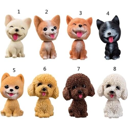 Cute Bobble-Head Puppy Doll Creative Dog Dashboard Ornament Automotive Interior Decorations