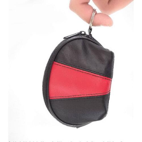 Custom Name Mini Coin Purses & Holders 2021 Two Tone Genuine Leather Small Wallet Holder Monogrammed Zipper Purse Key Money Bag