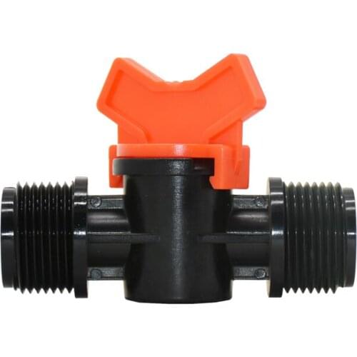 Male 3/4 to 3/4 garden tap 1/2 to 1/2 irrigation valve Mini Valve 2 way tap waterstop connectors adapter 15pcs