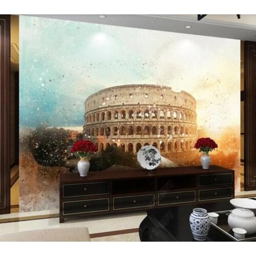 Papel de parede European landscape arena oil painting 3d wallpaper mural,living room bedroom wall papers home decor
