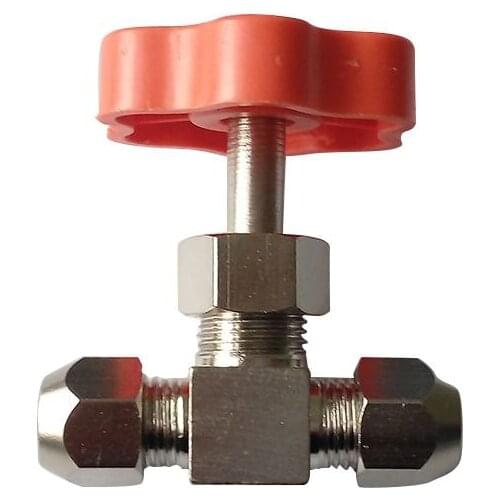 Tube OD 8 mm Nickel-Plated Brass Plug Needle Valve NV1-8