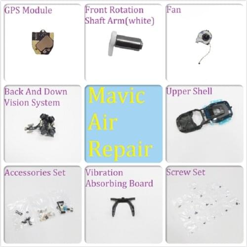 Original Repair Parts For DJI Mavic Air GPS Moudle Shell Rotation Shaft Arm SD Cover Screw Set Power Board Cable Visual System