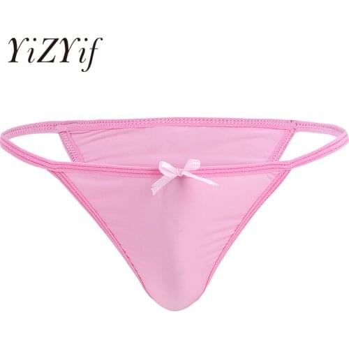 Sexy Men Thong Underwear Lingerie Tanga Bikini Briefs Underwear Underpants with Bowknot jockstrap string homme thong men Briefs