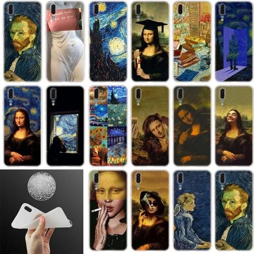 Case Great art aesthetic van Gogh Mona Lisa For Huawei P40 P30 P20 Pro P10 Plus Lite P Samrt Z 2019 E 2020