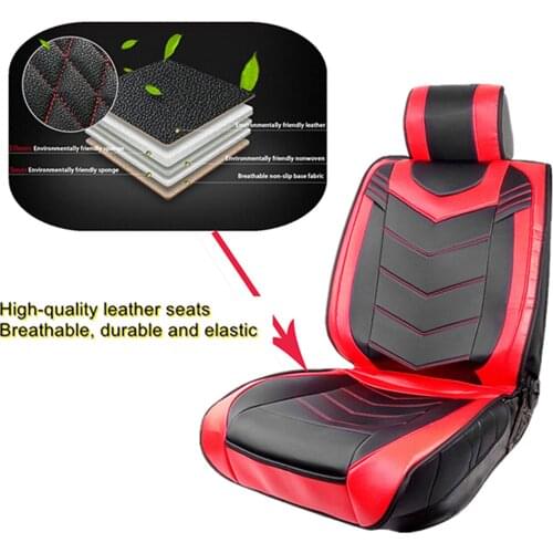 Waterproof Four Seasons Car Seat Cover PU Leather Cars Seat Cushion Automobiles Seat Protector Universal Non-slip Set Protect