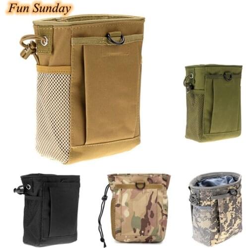 Military Molle Ammo Pouch Tactical Magazine Dump Drop Reloader Bag Utility Hunting Rifle Magazine Pouch