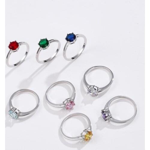 925 Rings For Women Natural Emerald Classic Silver S925 Zirconia Ring Jewelry Wedding Engagement Gemstone Ring Fine Jewelry Gift