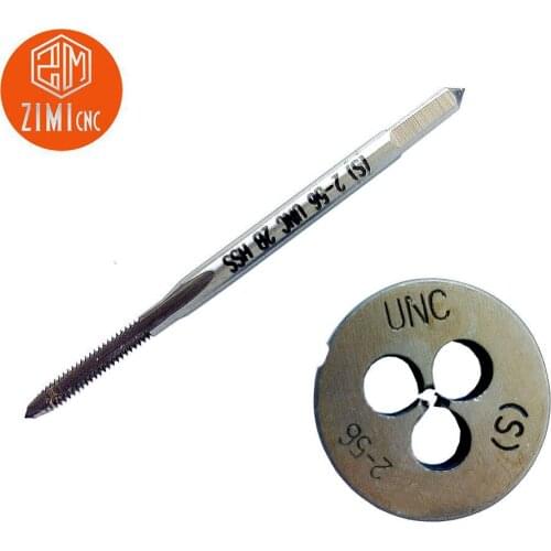 1pcs 2-56 tap + 1pcs Die CNC tool cutting billet drilling inserts HSS