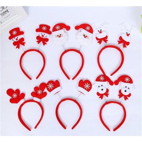 1 Pcs Creative Cartoon Christmas Decoration New Year Decor 2022 Gift For Children Hair Band Lovely Christmas Ornaments Navidad