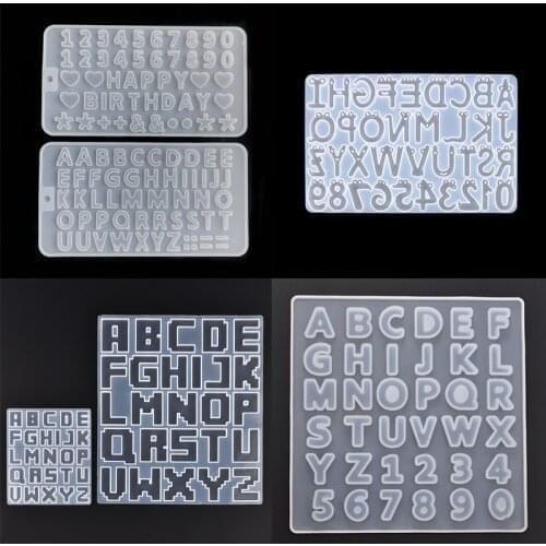 1pcs Crystal Epoxy Resin Mold 3D Alphabet Letter Number Pendant Casting Silicone Mould DIY Crafts Jewelry Making Tools